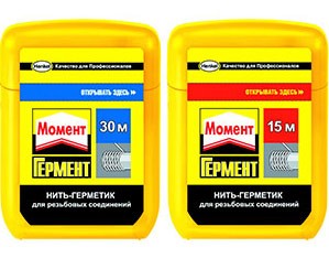 Нить-герметик "Момент-Гермент" с мультистраничной этикеткой в шоубоксе, 3000 см
